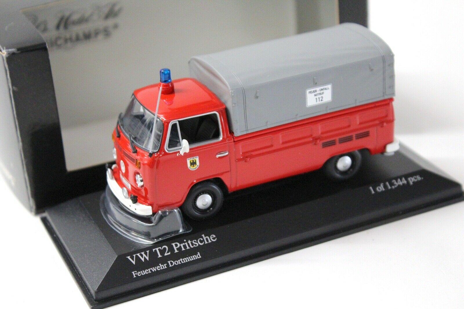 ID 33757 orig.jpg 1:43 Minichamps VW T2 Pritsche Feuerwehr Dortmund