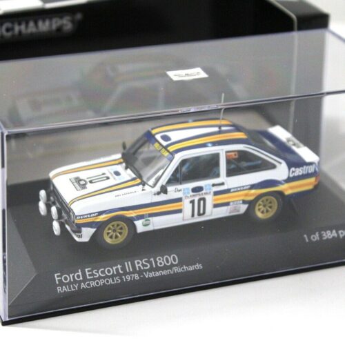 1:43 Minichamps Ford Escort II RS1800 Rally Acropolis #10 Vatanen
