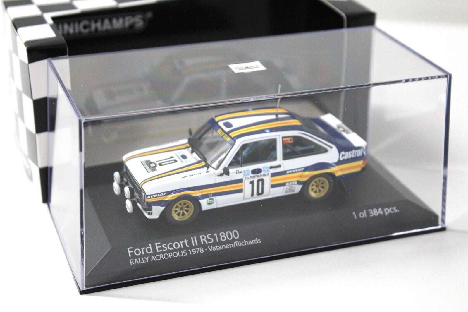 1:43 Minichamps Ford Escort II RS1800 Rally Acropolis #10 Vatanen