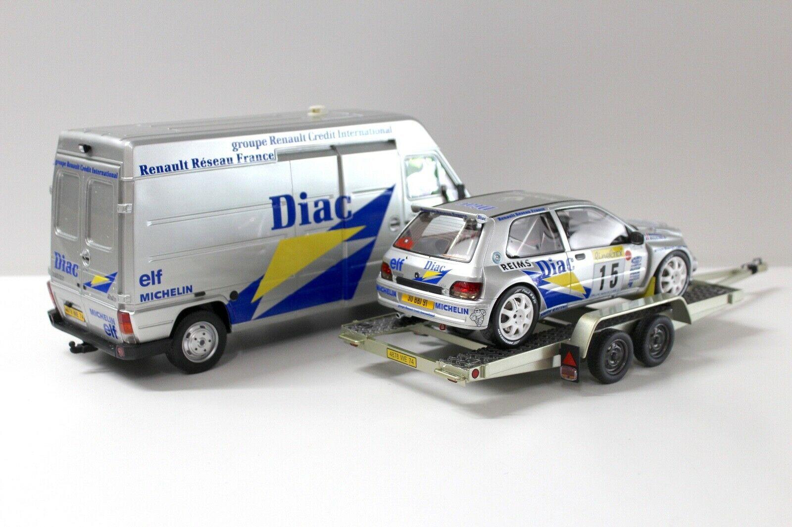 1:18 OTTO RALLYE SET Renault Master + Renault CLIO #15 OT289B