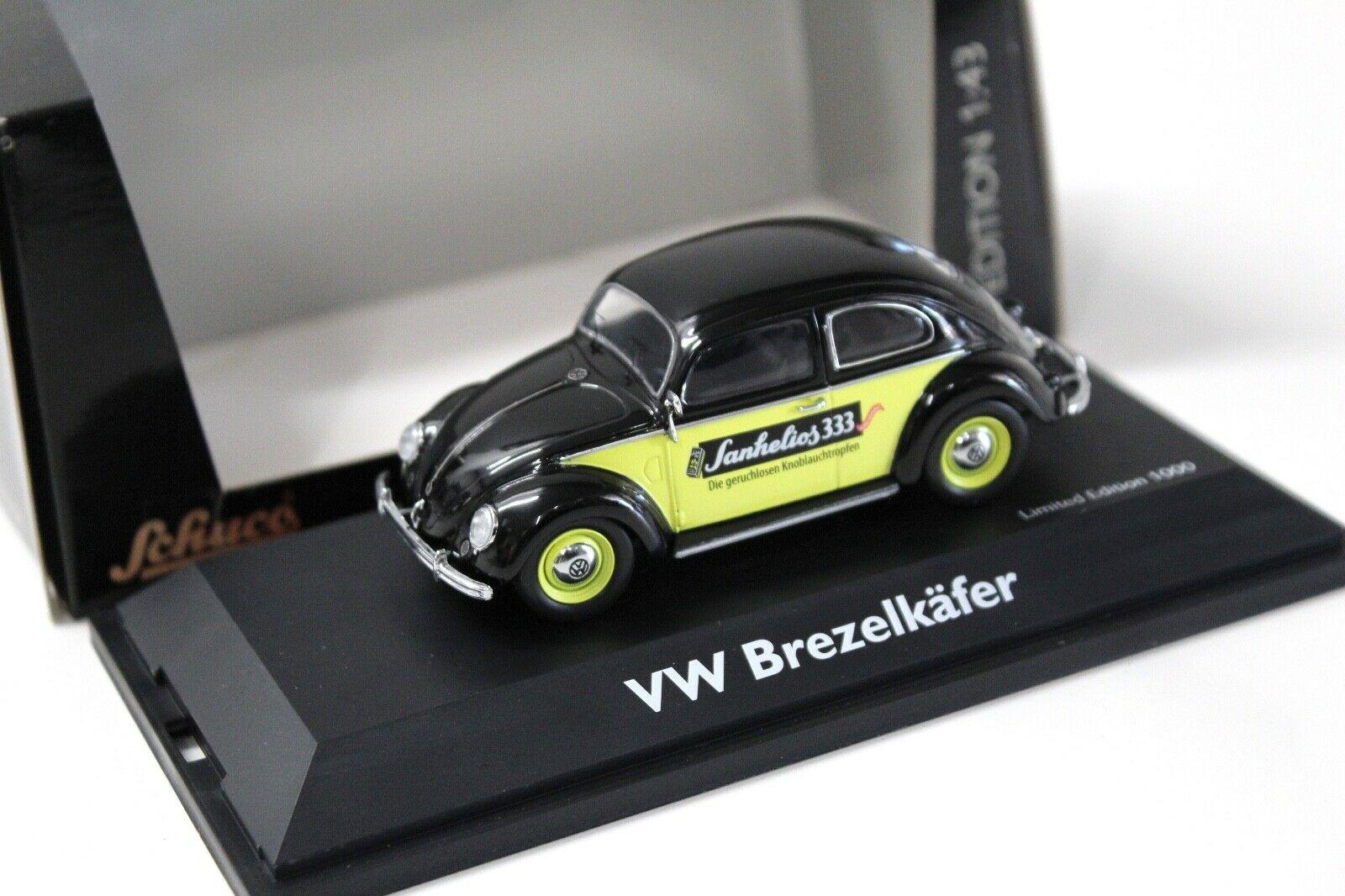 1:43 Schuco VW Käfer Brezelkäfer "SANHELIOS 333" black