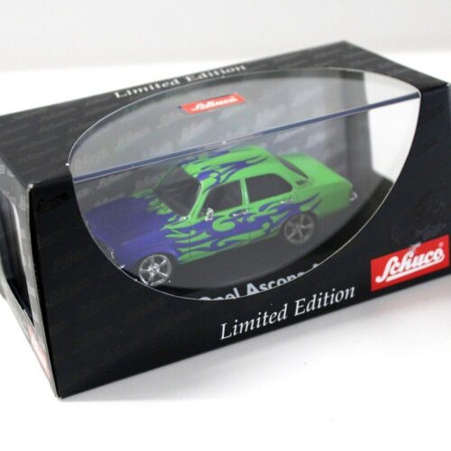1:43 Schuco Opel Ascona A Tuning Car Flames blue/green