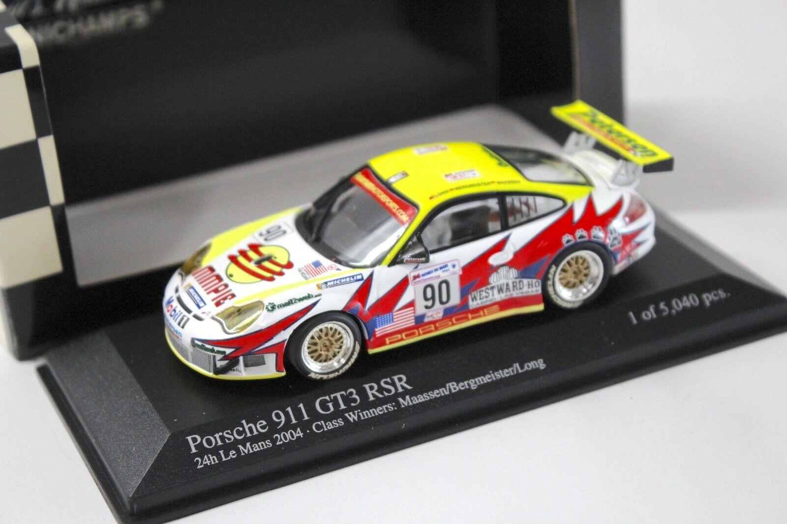 1:43 Minichamps Porsche 911 996 GT3 RSR 24h Le Mans 2004 #90