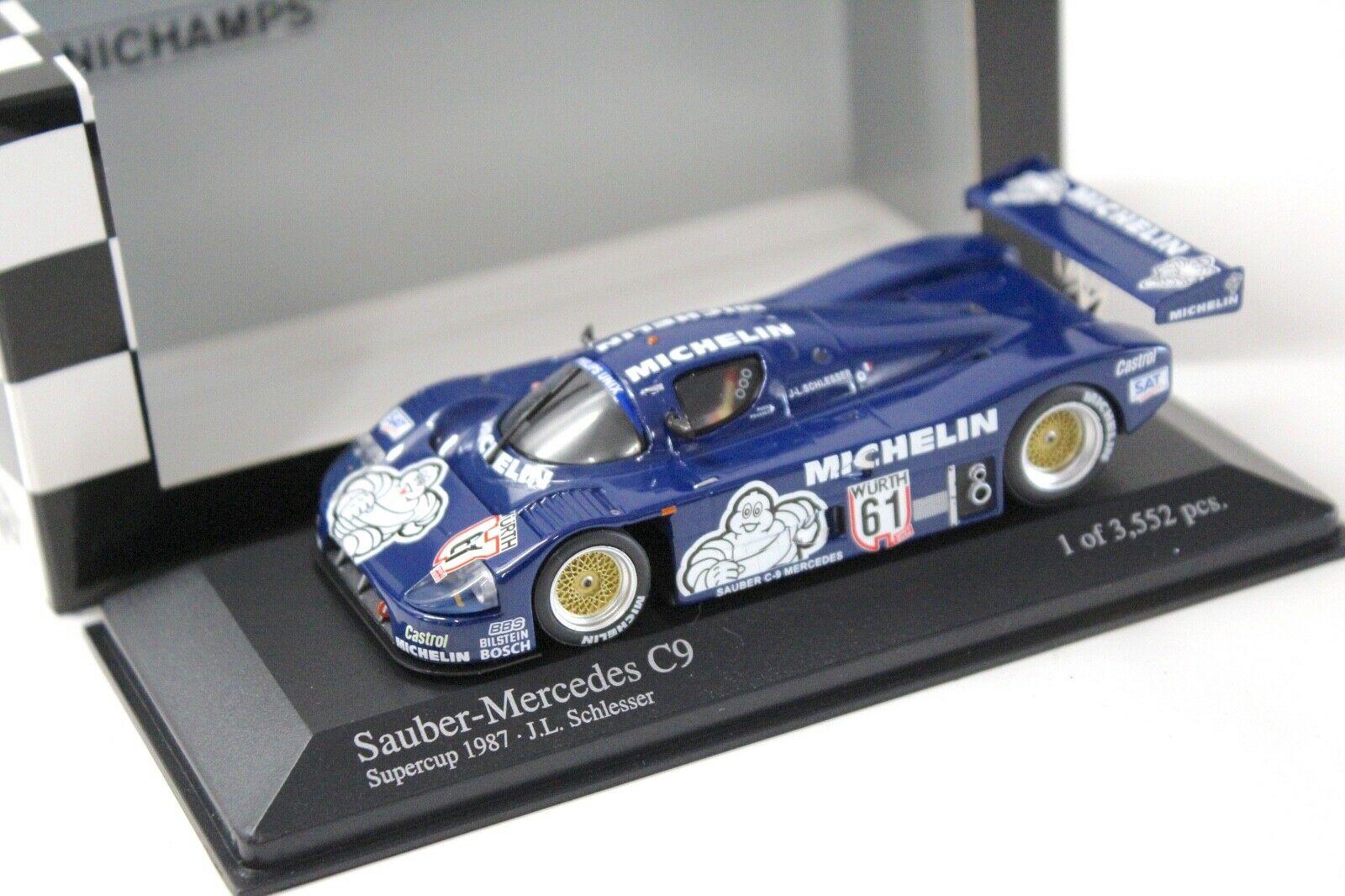 1:43 Minichamps Sauber Mercedes C9 Supercup 1987 #61 Schlesser blue