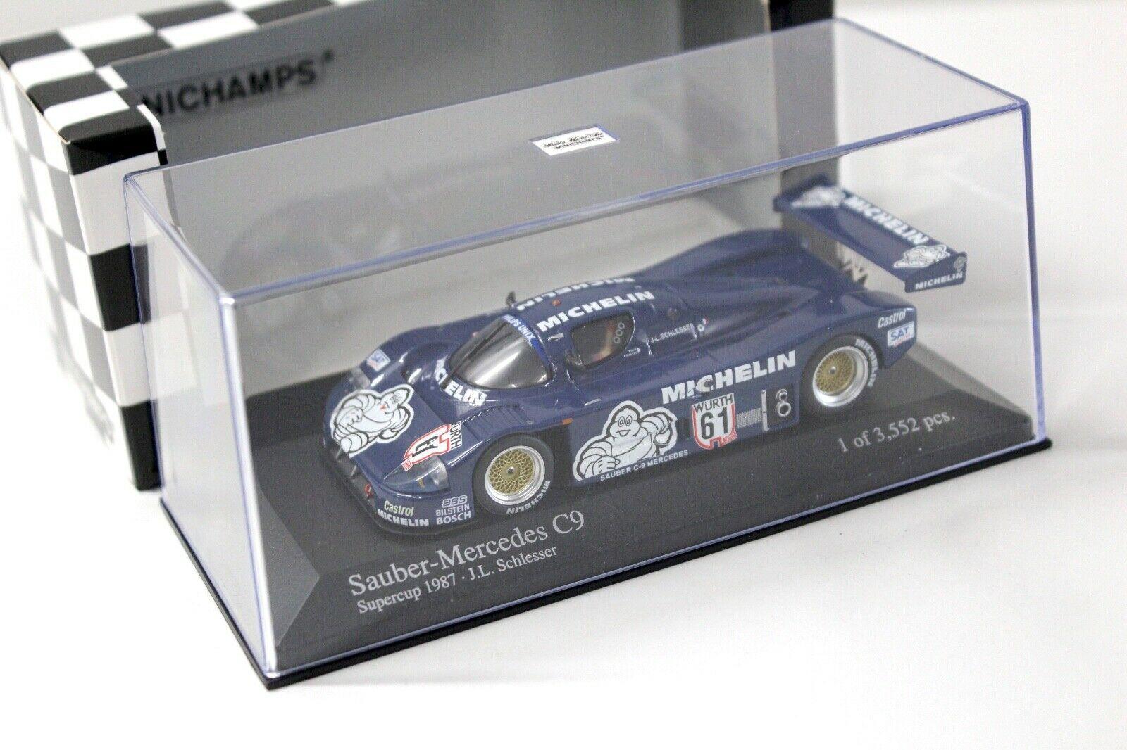 1:43 Minichamps Sauber Mercedes C9 Supercup 1987 #61 Schlesser blue