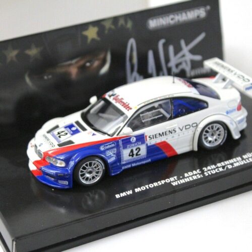 1:43 Minichamps BMW M3 GTR 24h Nürburgring Winner #42 Stuck/ Müller/ Lamy
