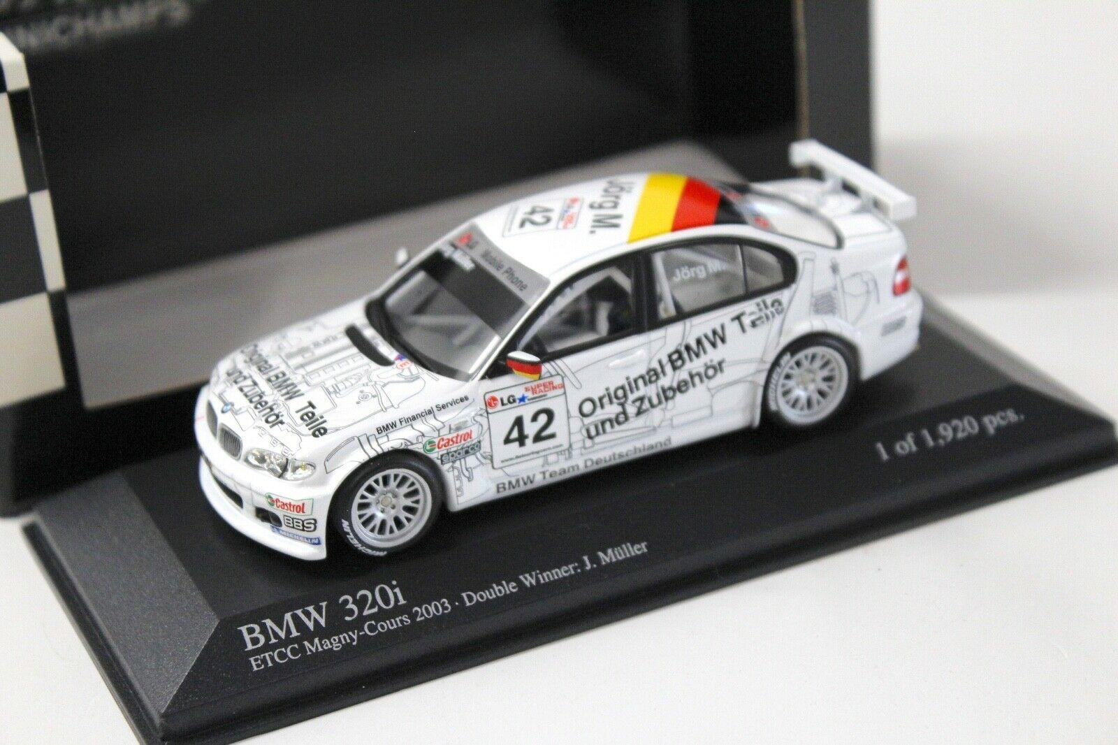1:43 Minichamps BMW 320i ETCC Magny-Cours 2003 Jörg M.