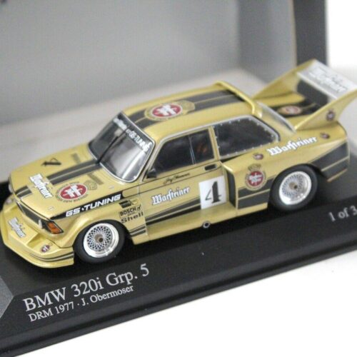 1:43 Minichamps BMW 320i Grp.5 DRM 1977 Warsteiner #4 gold
