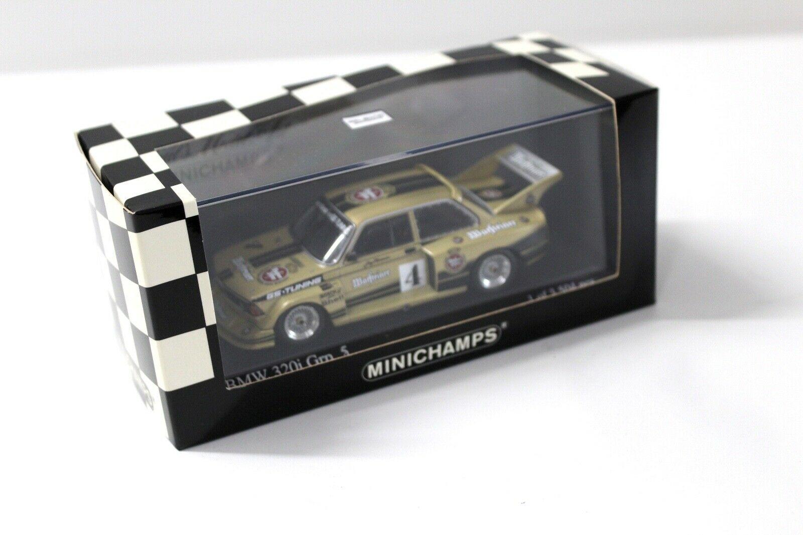 1:43 Minichamps BMW 320i Grp.5 DRM 1977 Warsteiner #4 gold