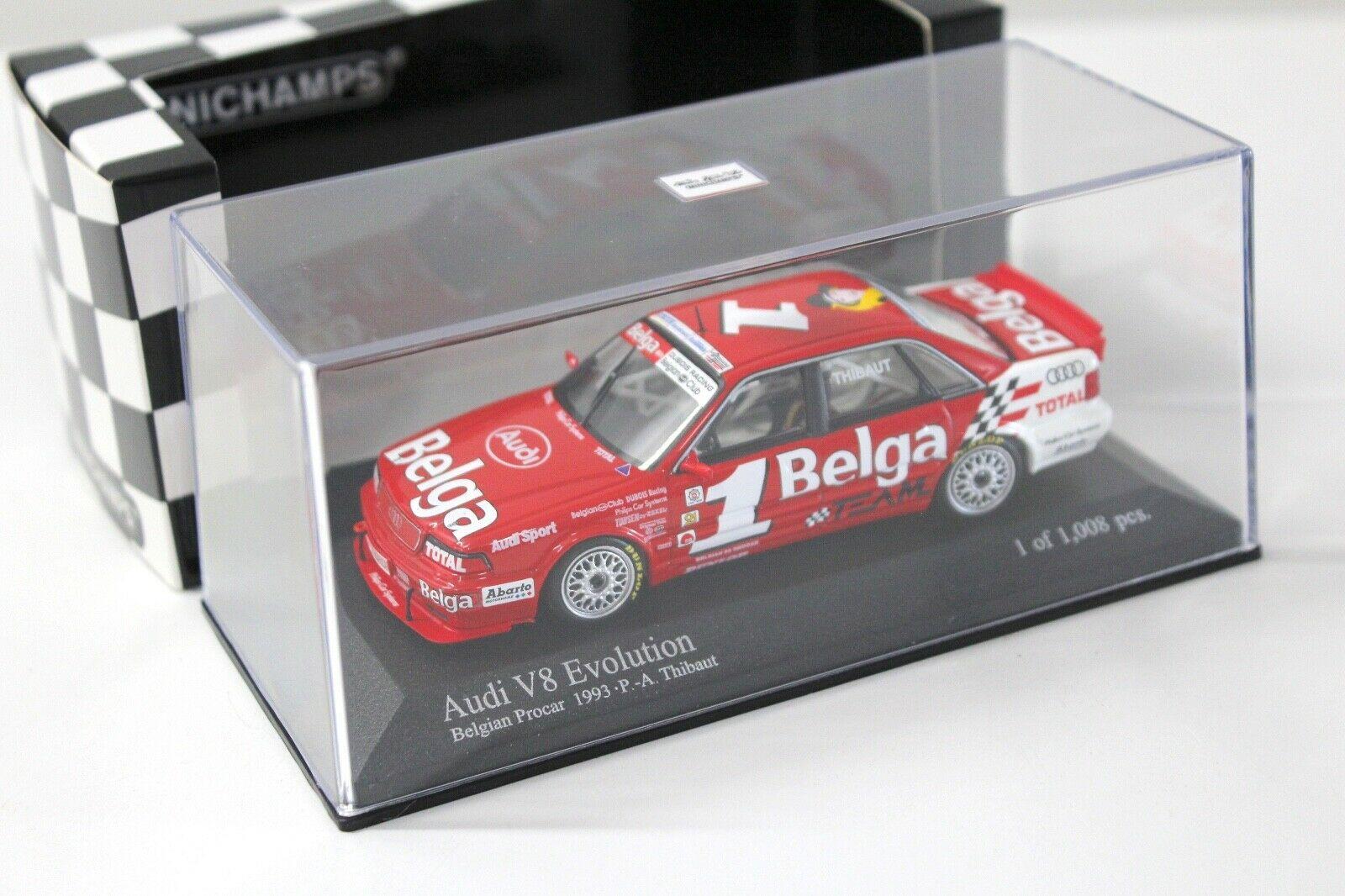 1:43 Minichamps Audi V8 EVO Thibaut BELGA #1 TOTAL red