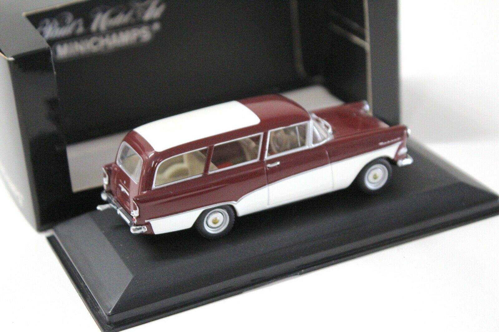 1:43 Minichamps Opel Rekord P1 Caravan Burgunder red