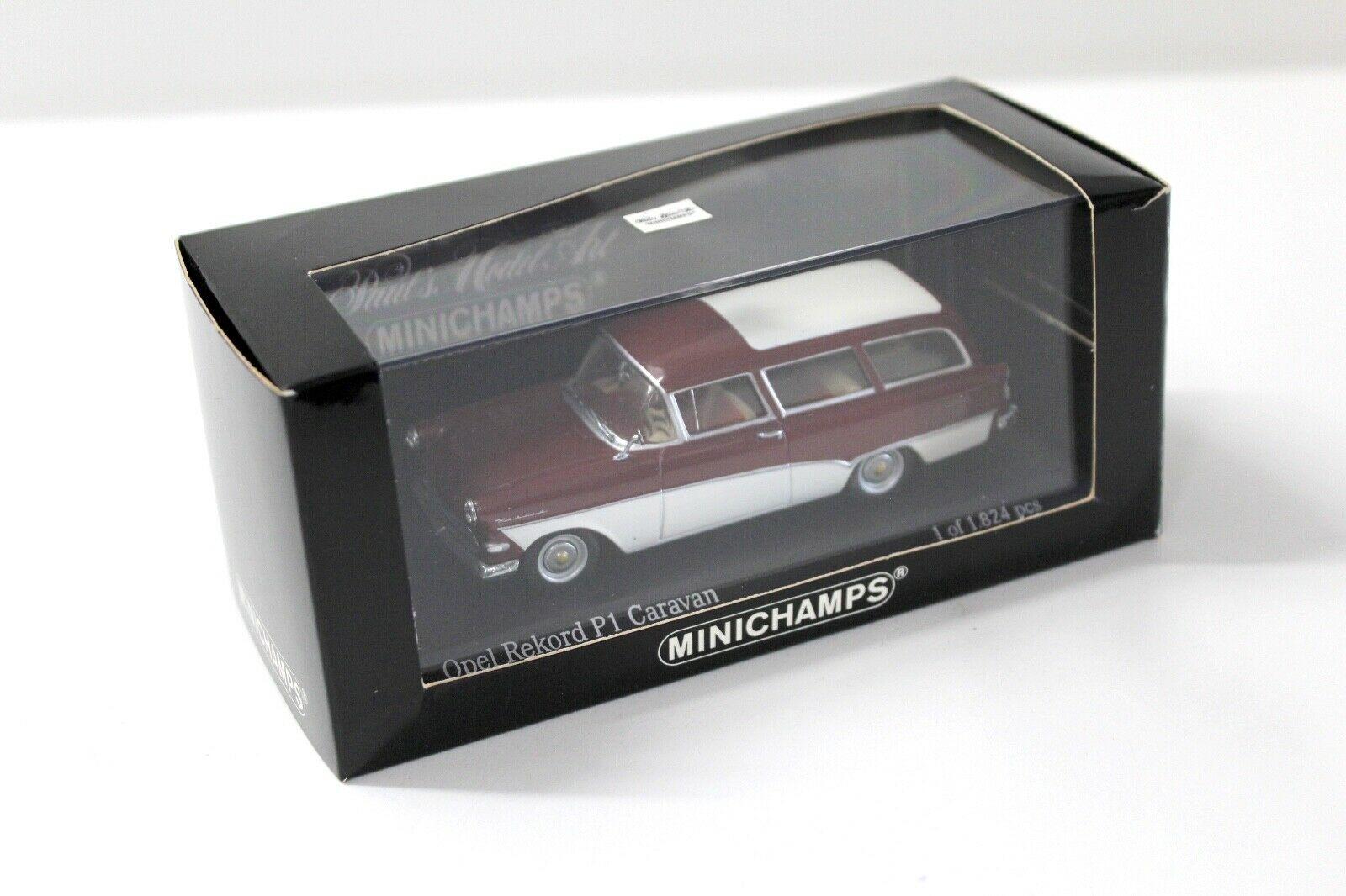 1:43 Minichamps Opel Rekord P1 Caravan Burgunder red