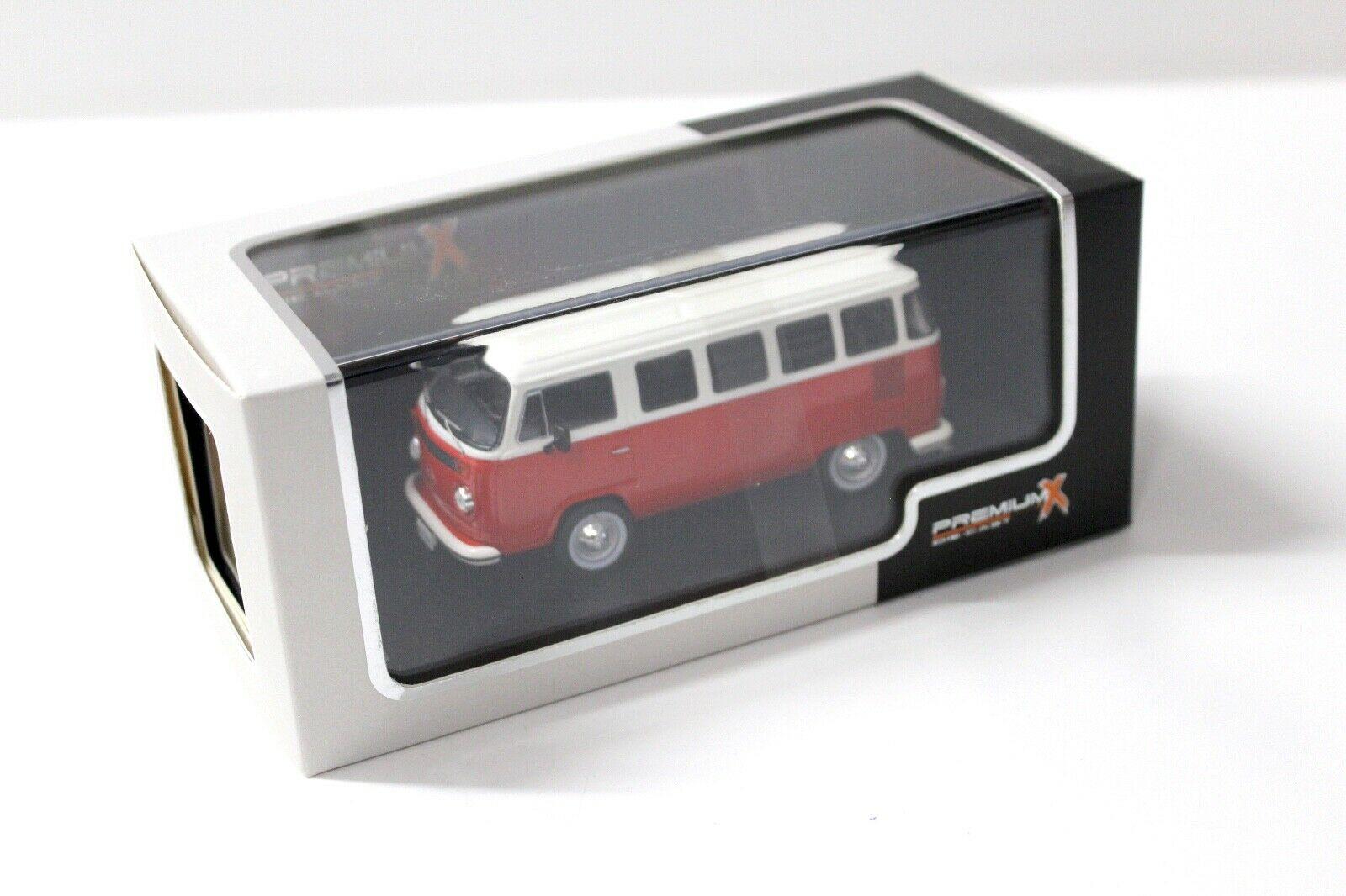 1:43 PremiumX VW T2 Bus Kombi red/ white