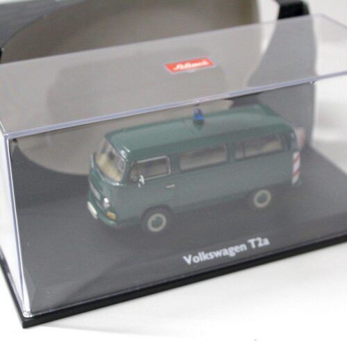 1:43 Schuco Volkswagen VW T2a Bus "POLIZEI" dark green