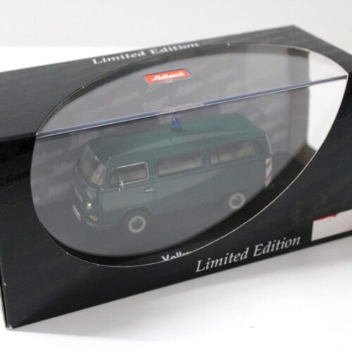 1:43 Schuco Volkswagen VW T2a Bus "POLIZEI" dark green
