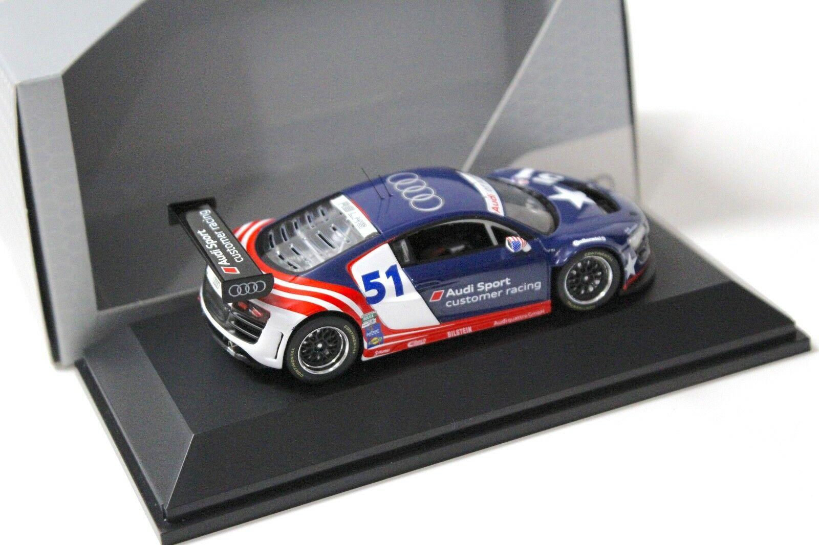 1:43 Spark Audi R8 LMS Grand-AM #51 blue DEALER VERSION