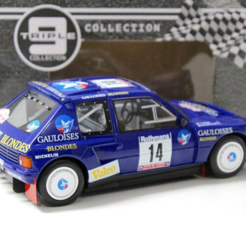 1:18 Triple9 Peugeot 205 T16 Rally Tour de Corse #14 blue
