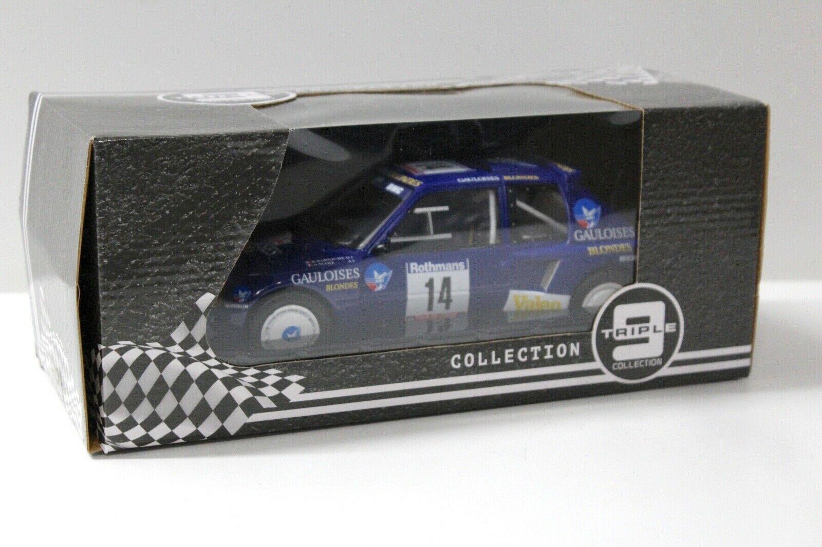 1:18 Triple9 Peugeot 205 T16 Rally Tour de Corse #14 blue