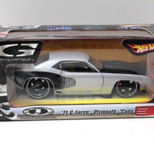 1:24 Hot Wheels Plymouth Cuda G-Force 1971 silver