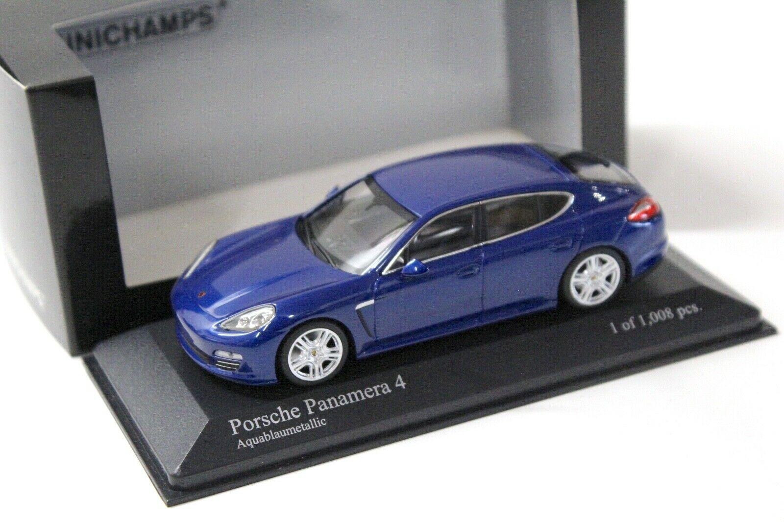1:43 Minichamps Porsche Panamera 4 Aqua blue