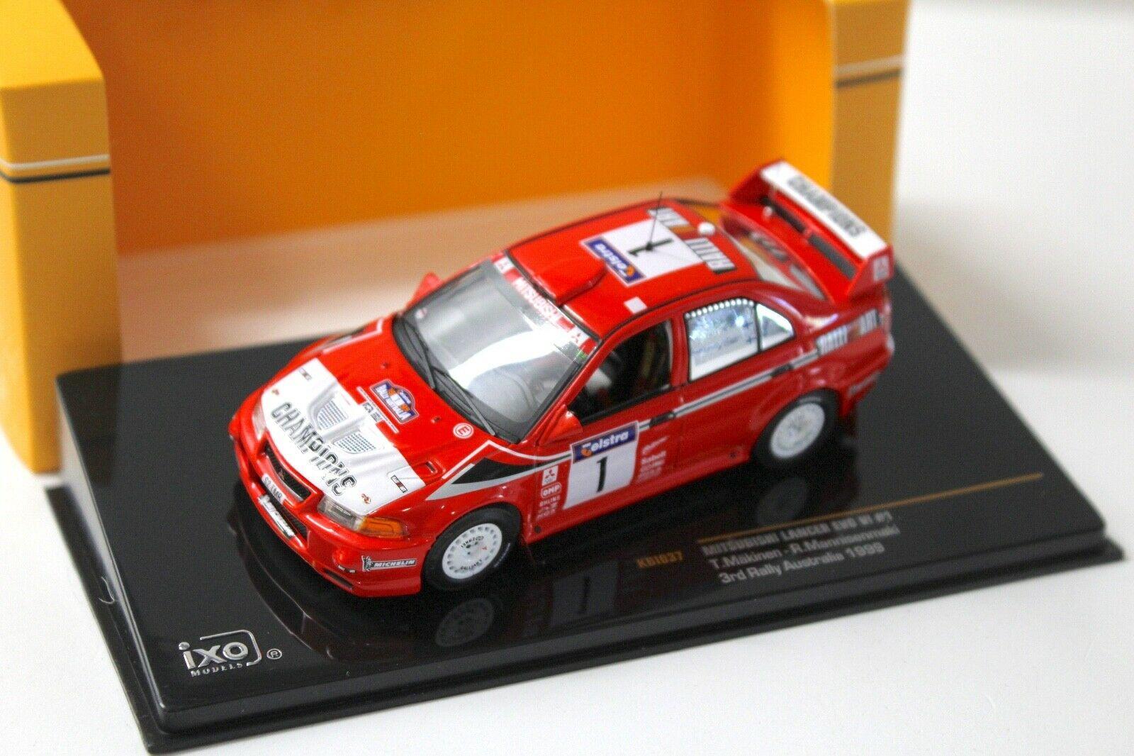 1:43 IXO Mitsubishi Lancer Evo 6 3rd Rally Australia 1999 Makinen #1