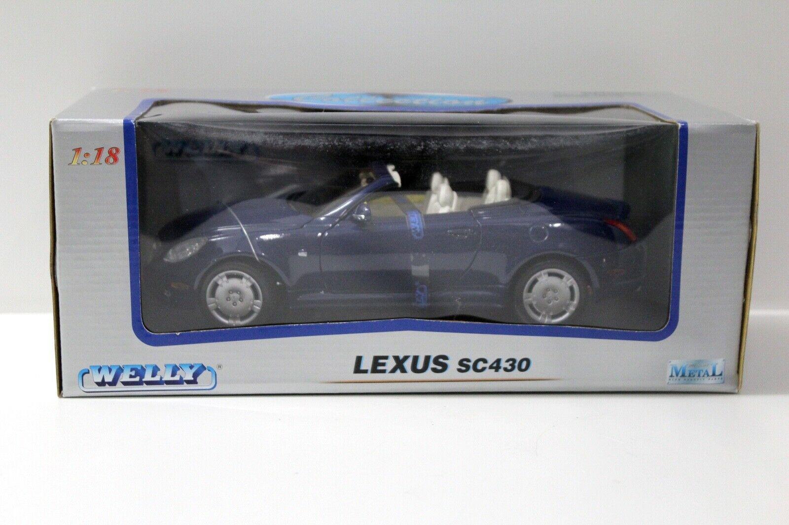1:18 Welly Lexus SC430 Convertible dark blue