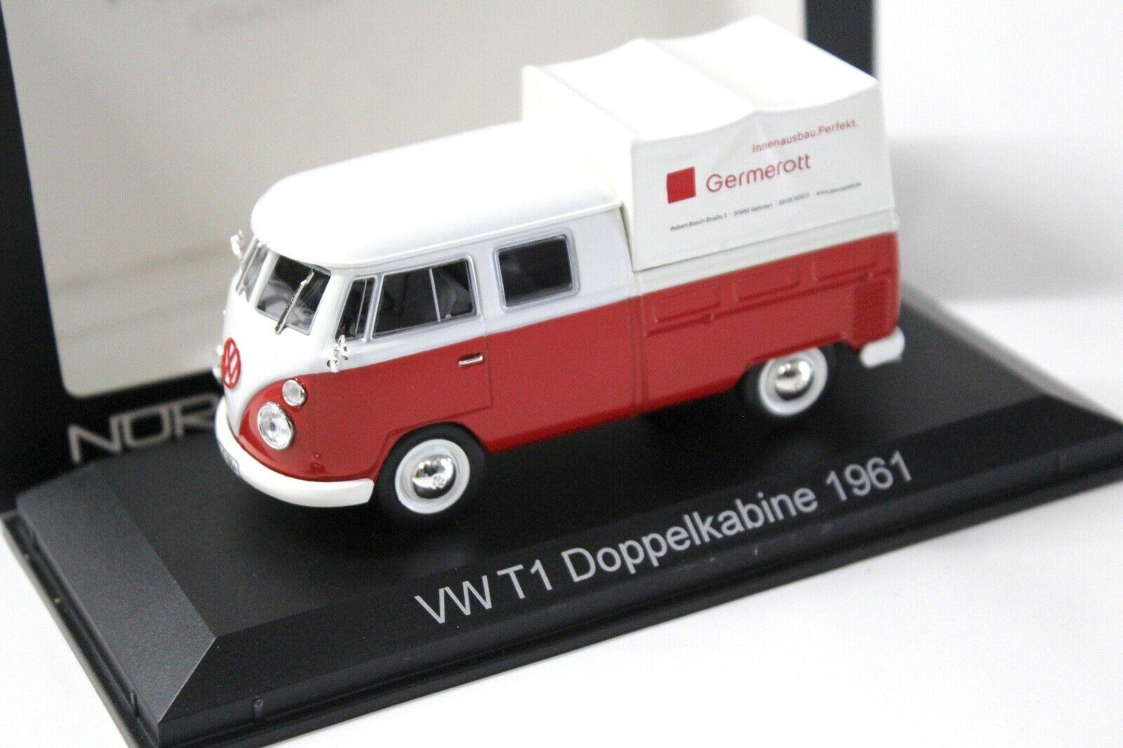 1:43 Norev VW T1 Doppelkabine 1961 Germerott red