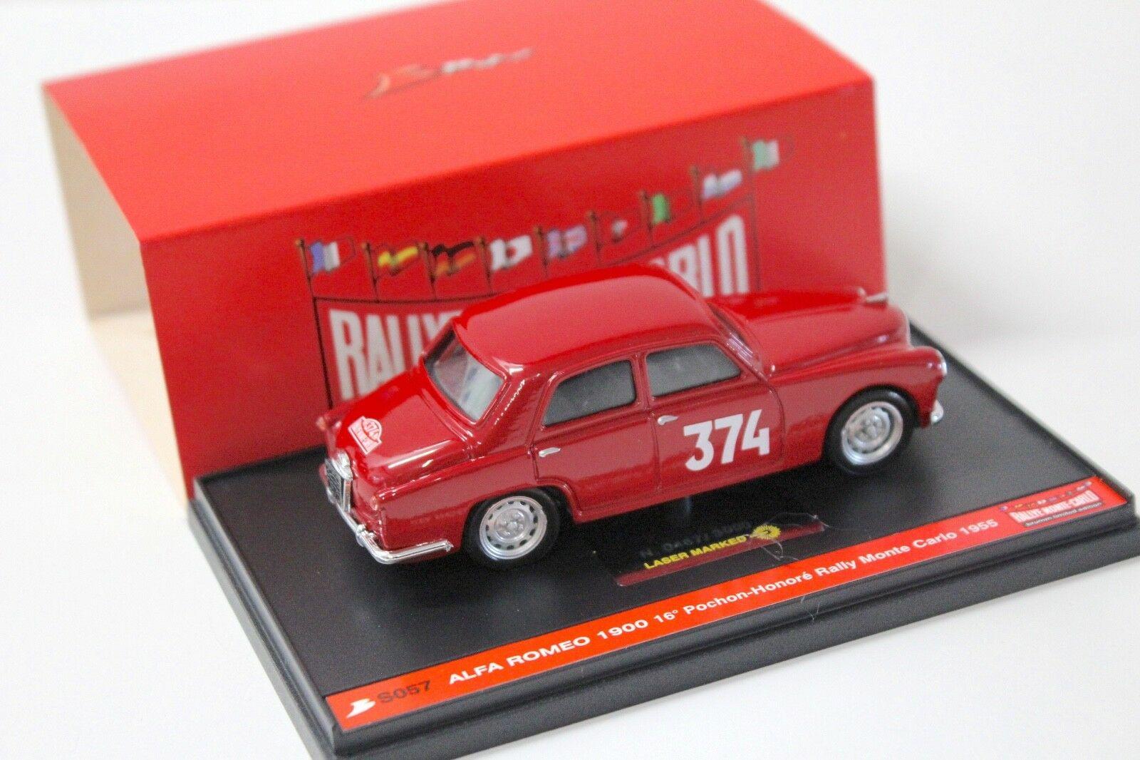 1:43 Brumm Alfa Romeo 1900 Rallye Monte Carlo" 1955 #374 red