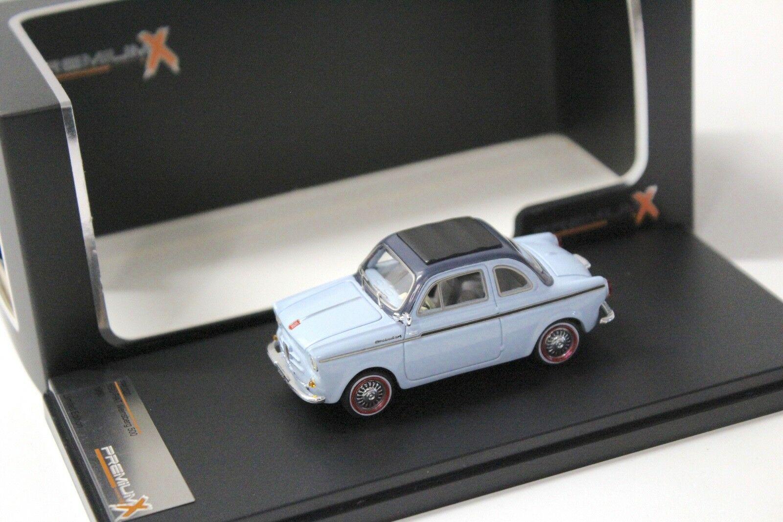 1:43 PremiumX NSU-Fiat Weinsberg 500 lightblue 1960