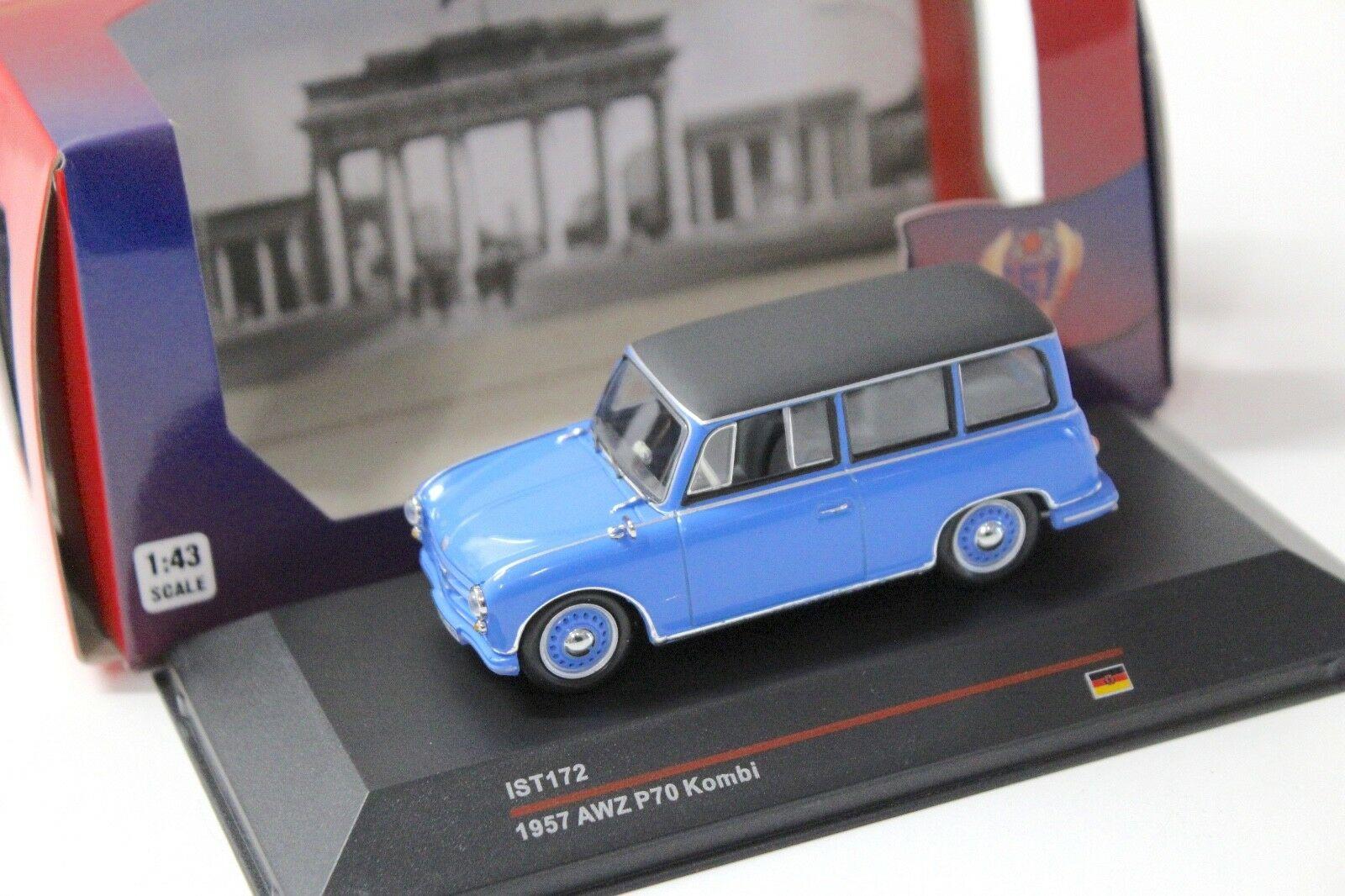 1:43 IST models AWZ P70 Kombi 1957 blue/black