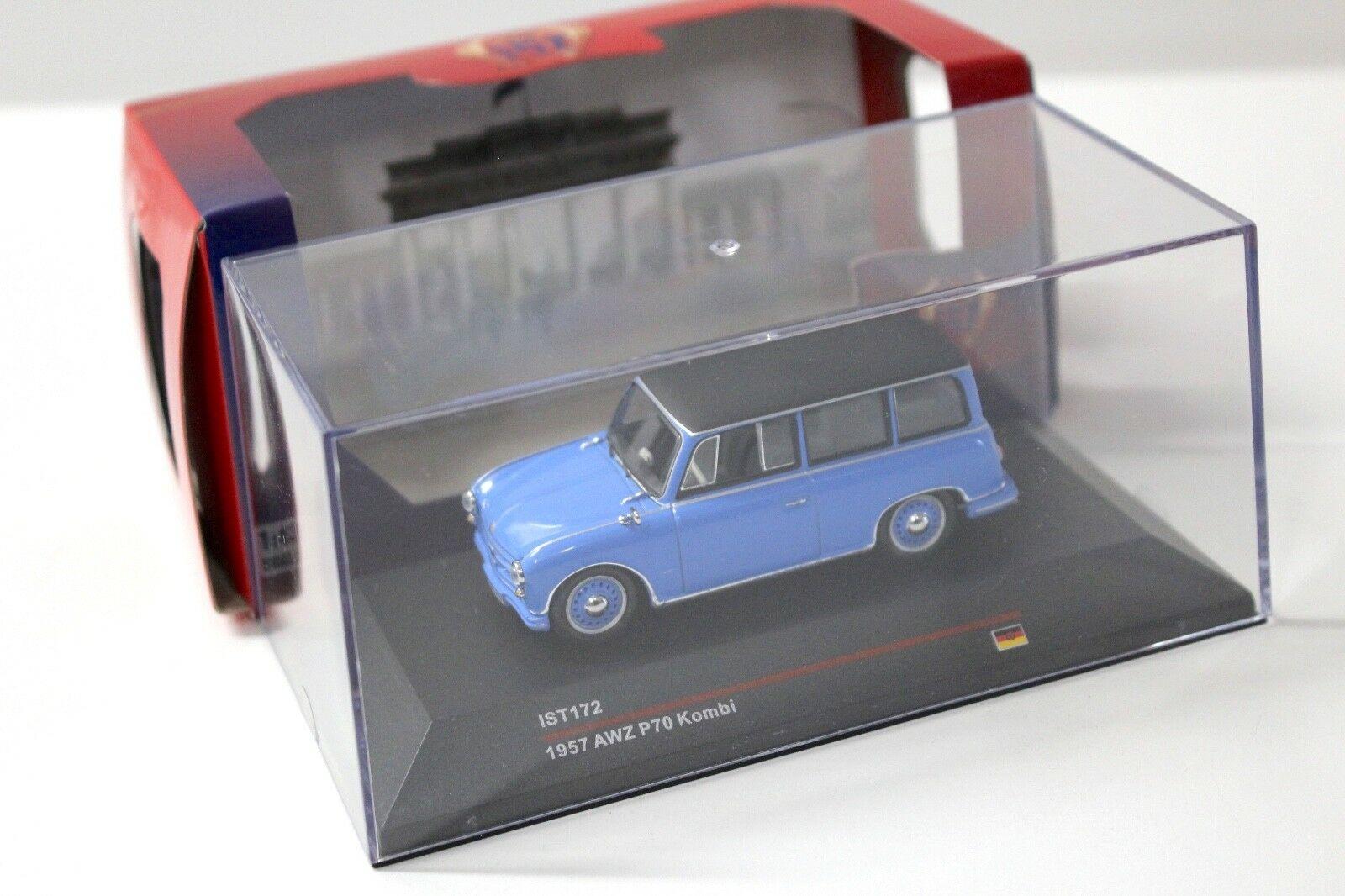 1:43 IST models AWZ P70 Kombi 1957 blue/black