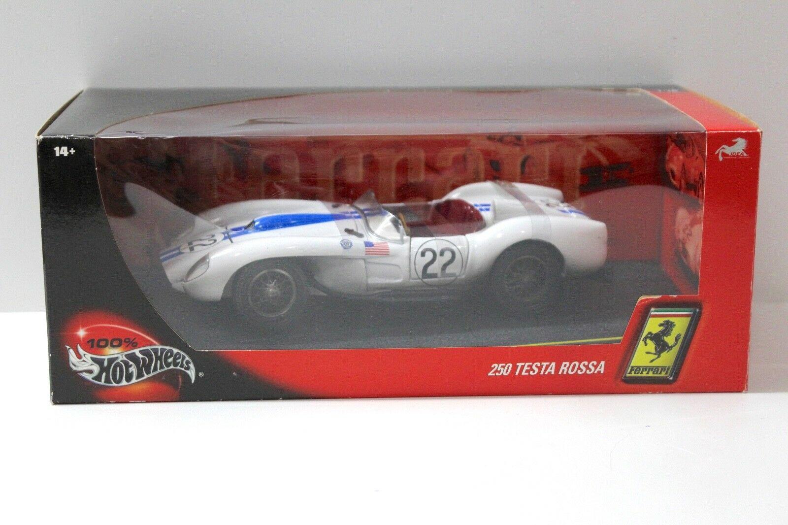 1:18 Hot Wheels Ferrari 250 Testa Rossa white #22 AFTER RACE