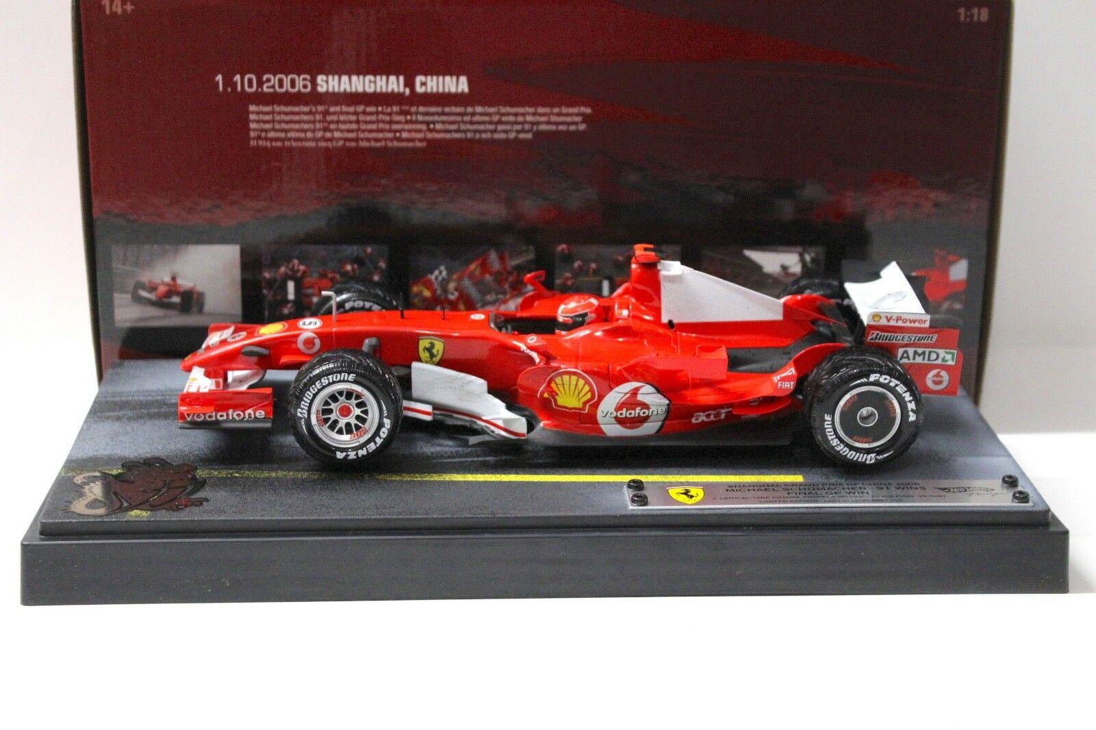 1:18 Hot Wheels Ferrari 248 F1 #5 M.Schumacher GP Shanghai