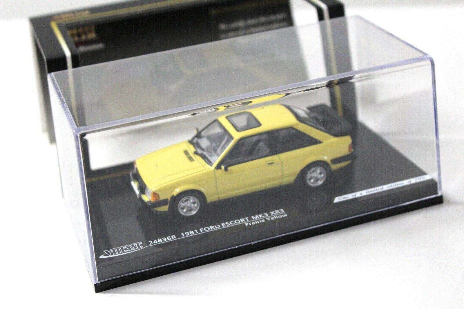 1:43 Vitesse Ford Escort MK3 XR3 yellow 1981