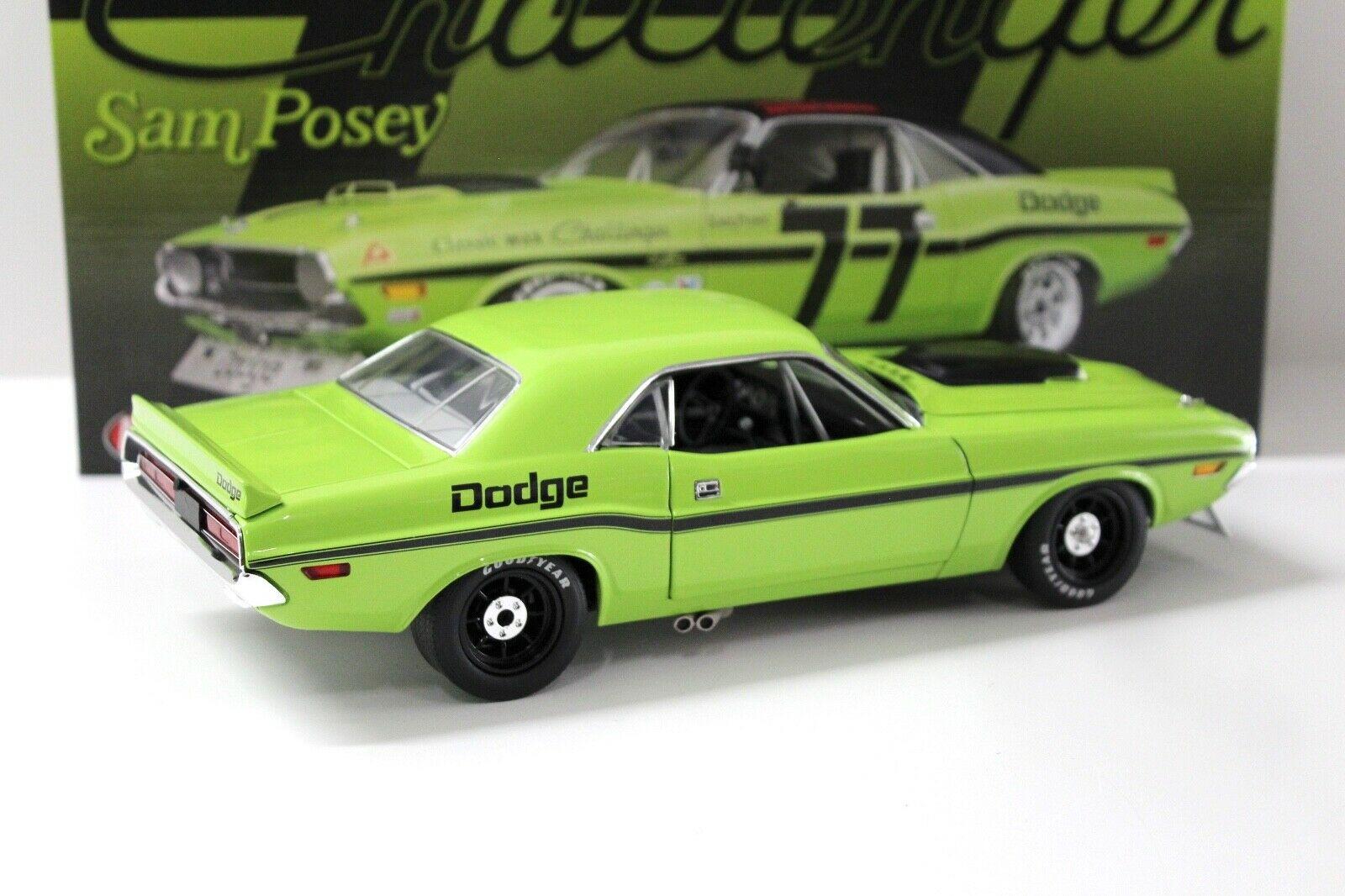 1:18 ACME 1970 Dodge Challenger Trans Am Sam Posey green
