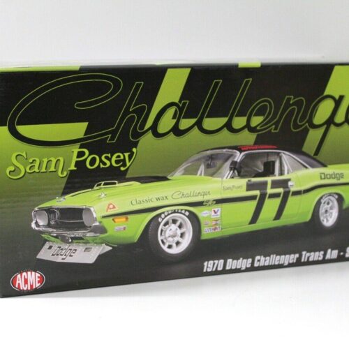 1:18 ACME 1970 Dodge Challenger Trans Am Sam Posey green