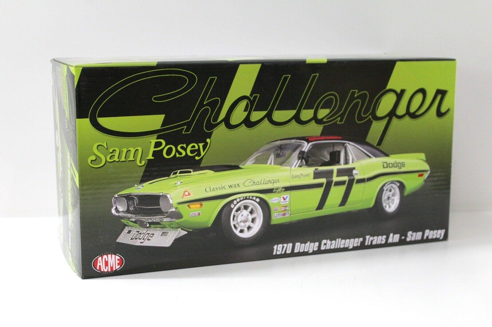1:18 ACME 1970 Dodge Challenger Trans Am Sam Posey green
