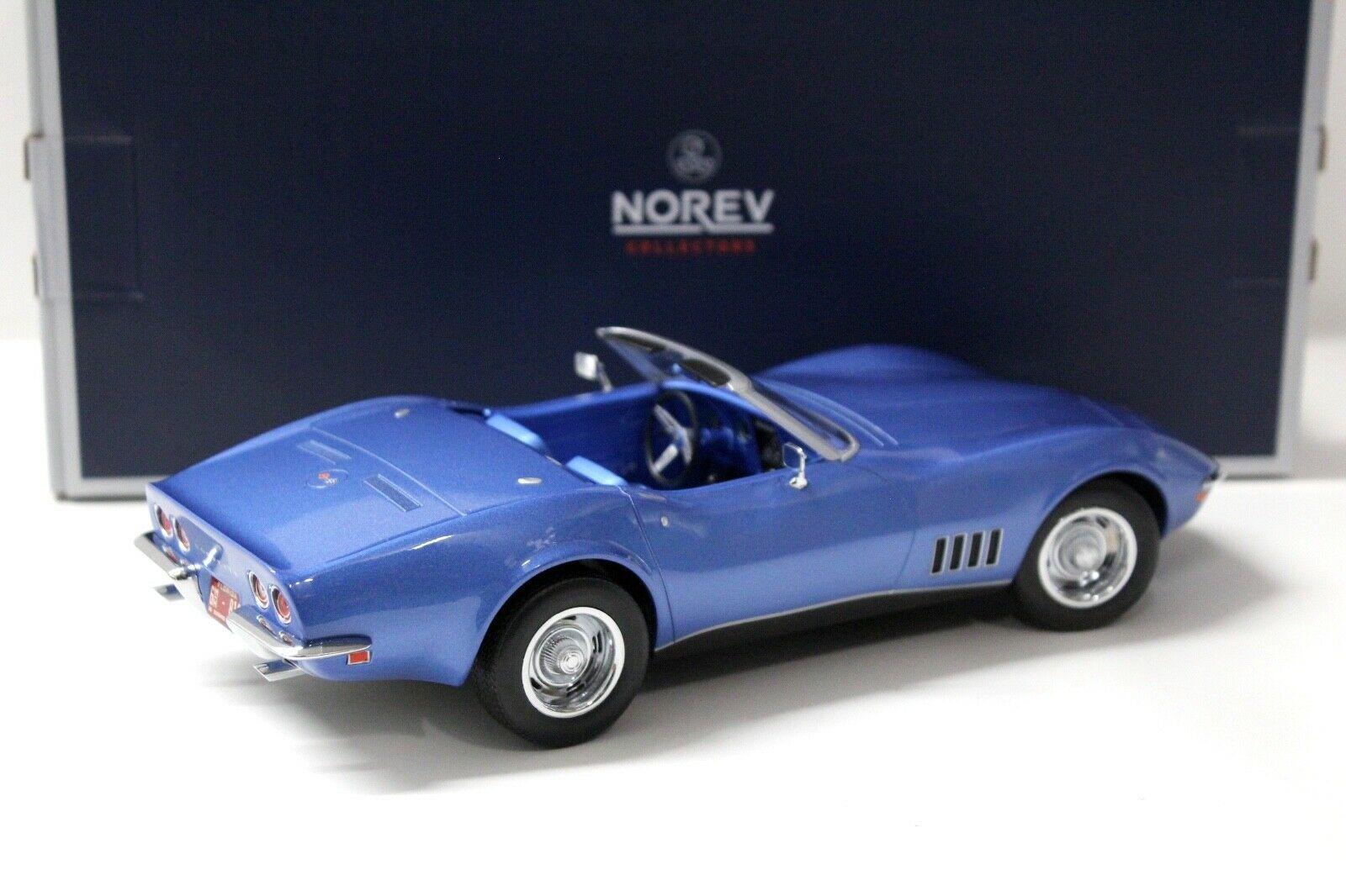 1:18 Norev Chevrolet Corvette Convertible 1969 blue