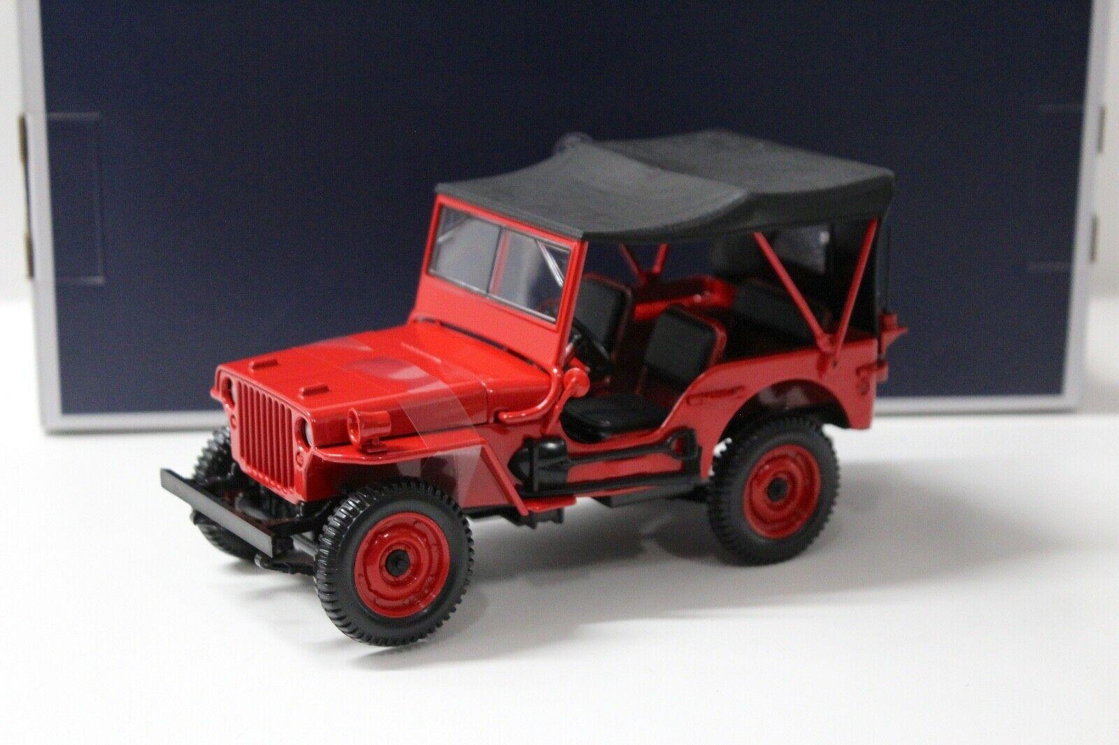 1:18 Norev Jeep Willys 1942 red