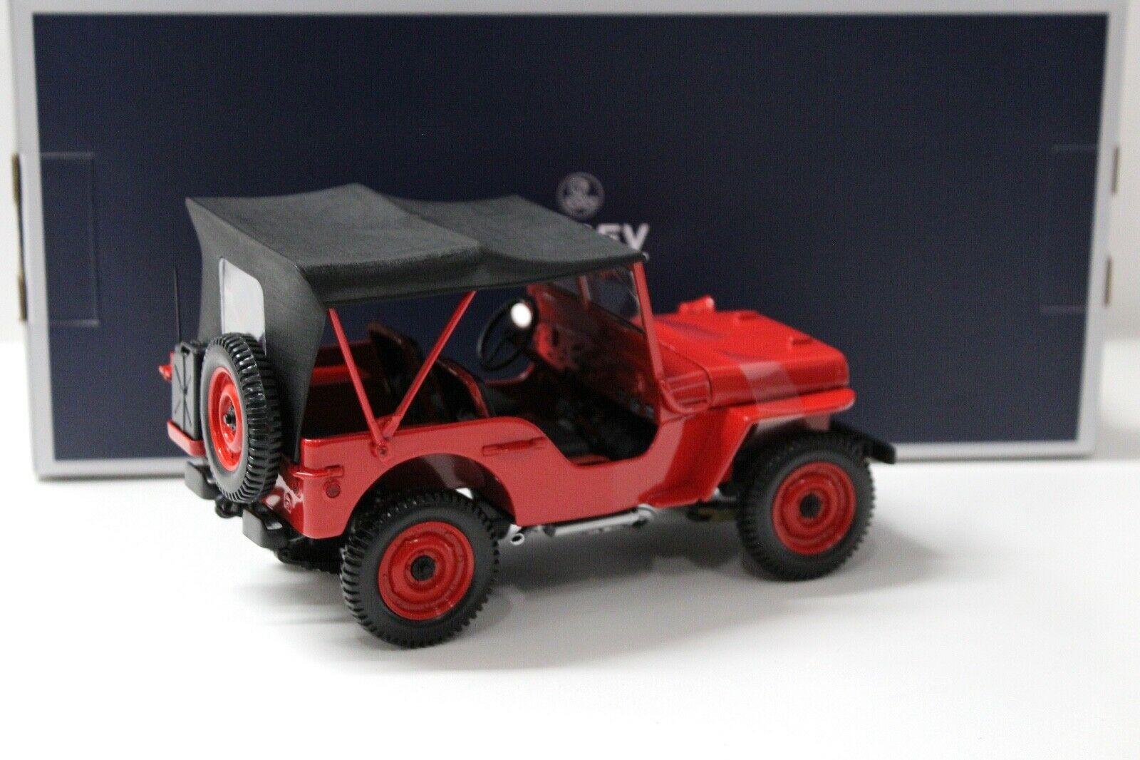 1:18 Norev Jeep Willys 1942 red