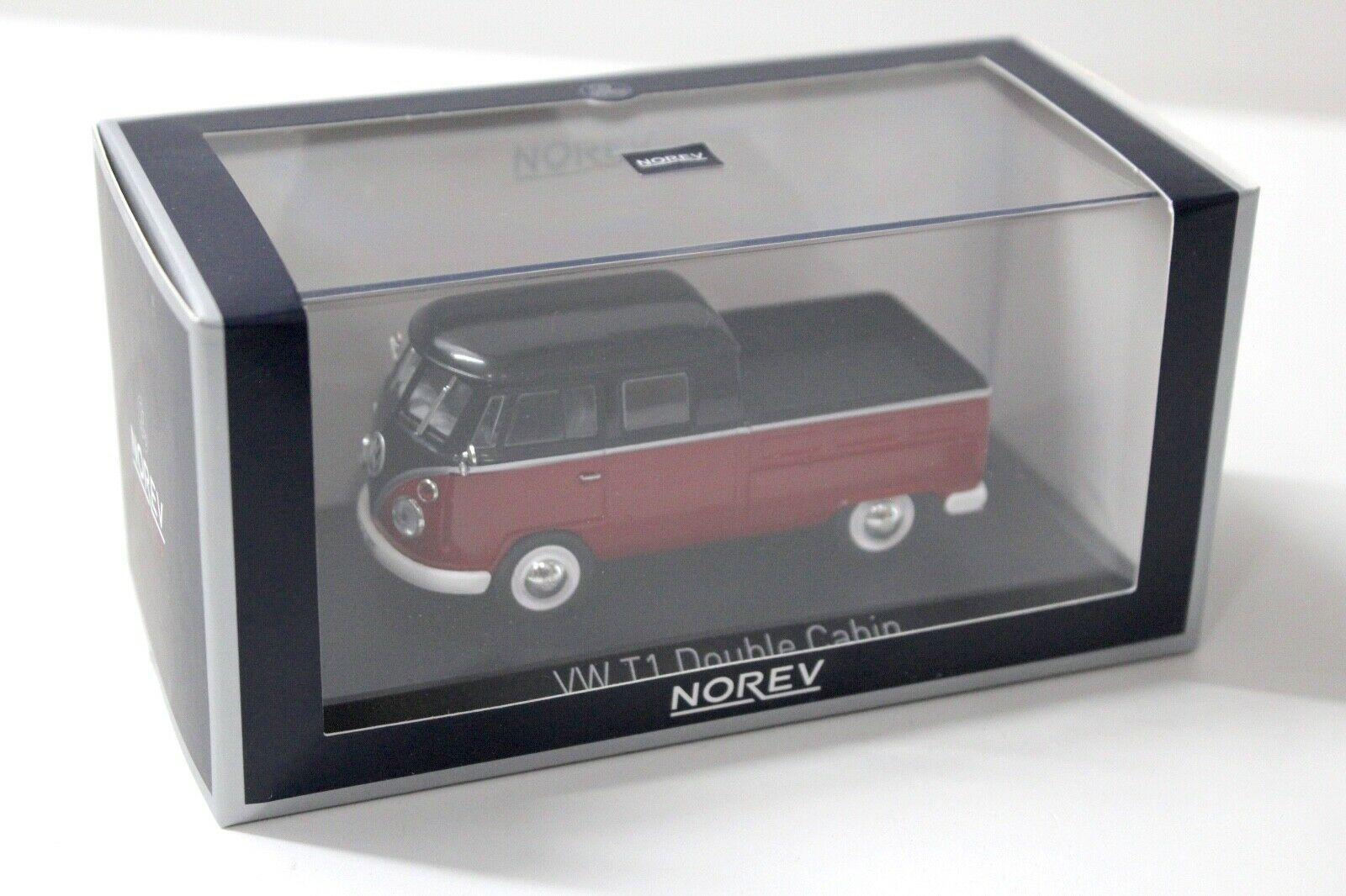 1:43 Norev VW T1 Double Cab Cabin 1961 red/ black