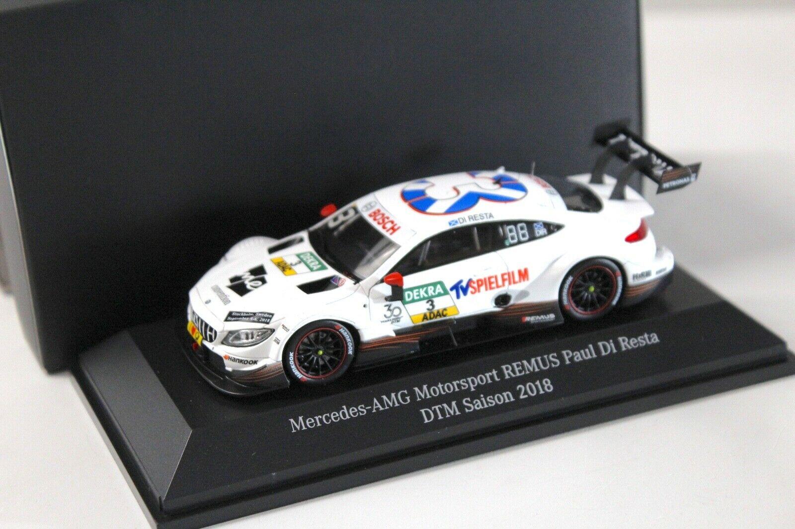 1:43 Spark Mercedes C63 AMG DTM 2018 DI Resta #3 DEALER VERSION