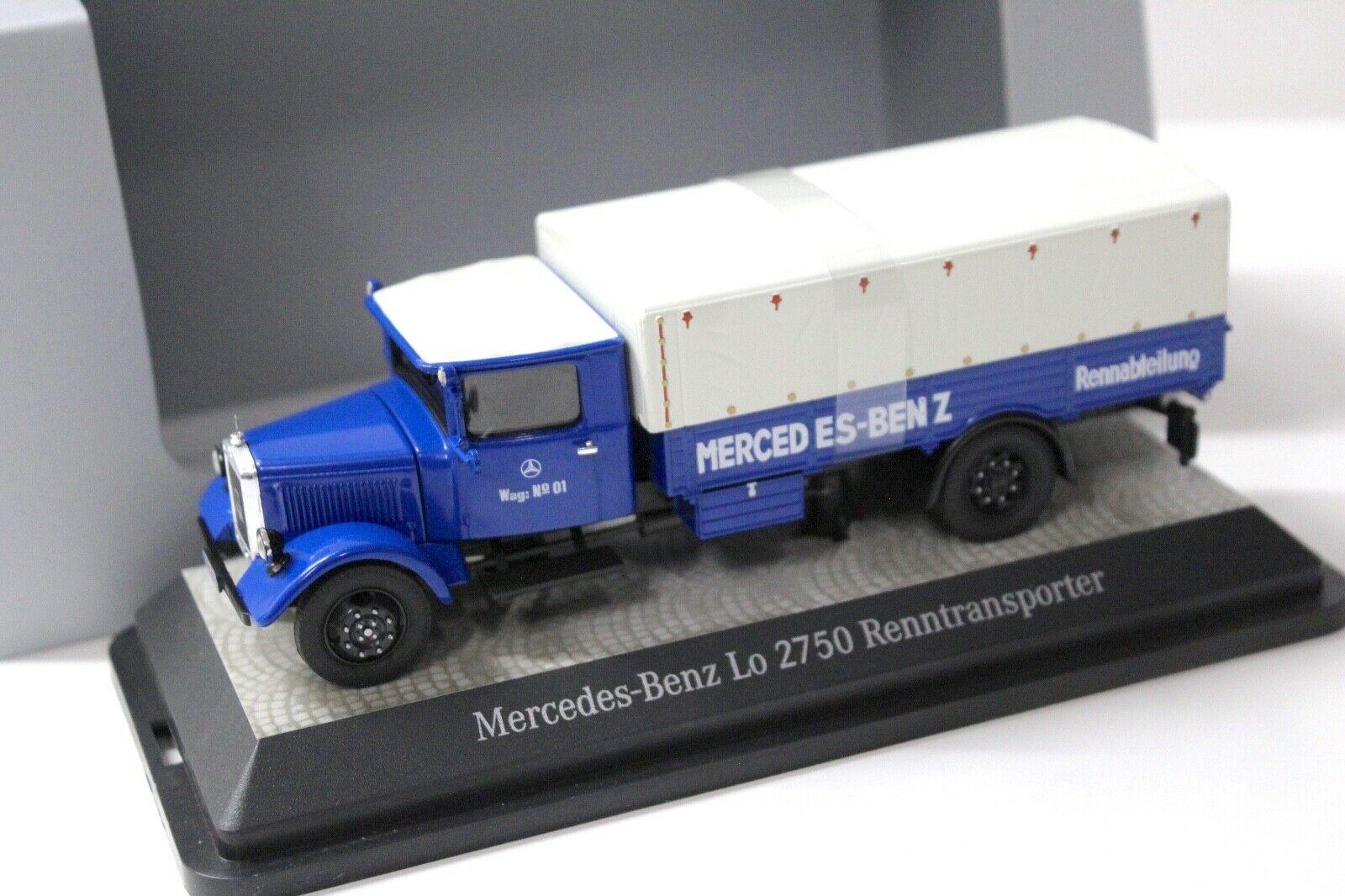 ID 36772 orig.jpg 1:43 Premium ClassiXXs Mercedes LO2750 Renntransporter blue DEALER VERSION