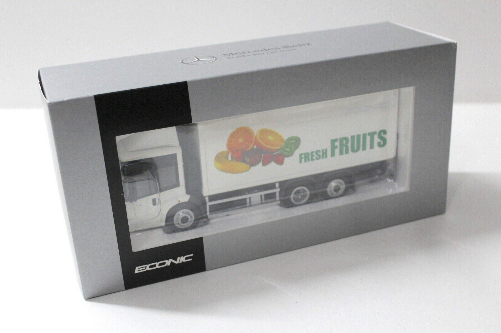 1:50 NZG Mercedes Econic Koffer Fresh Fruits DEALER VERSION