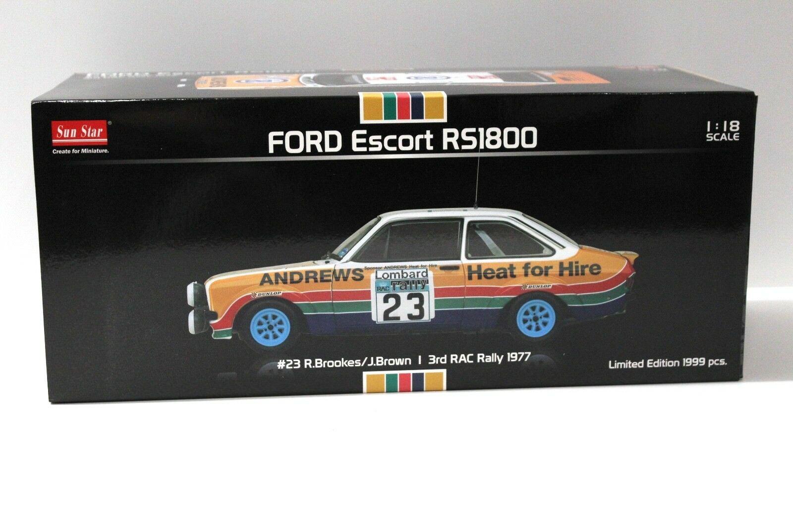 1:18 Sun Star Ford Escort RS1800 Brooks RAC GB #23