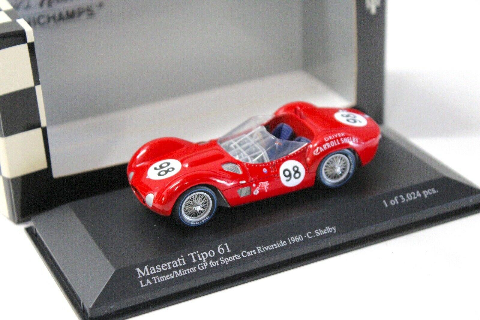 1:43 Minichamps Maserati Tipo 61 La Times C.Shelby #98