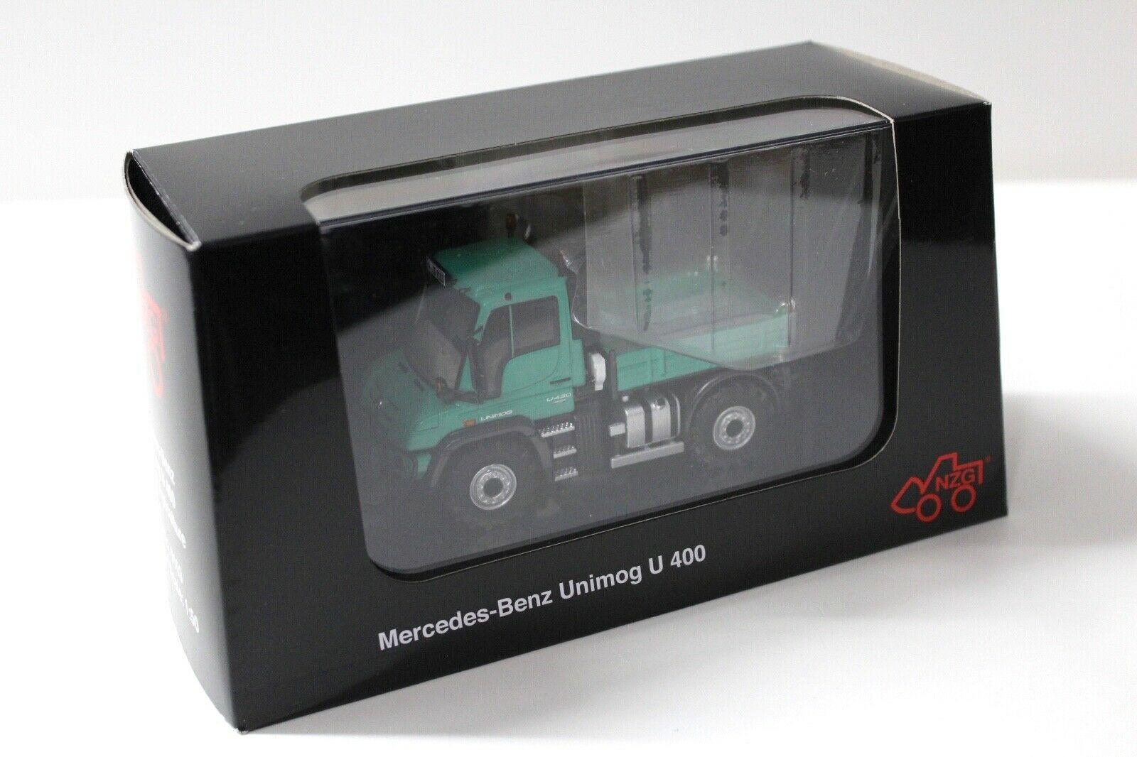 1:50 NZG Mercedes Unimog U400 U430 Agrar green