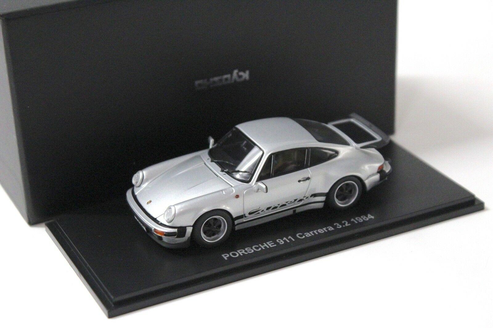 1:43 Kyosho Porsche 911 Carrera 3.2 Coupe silver 1984