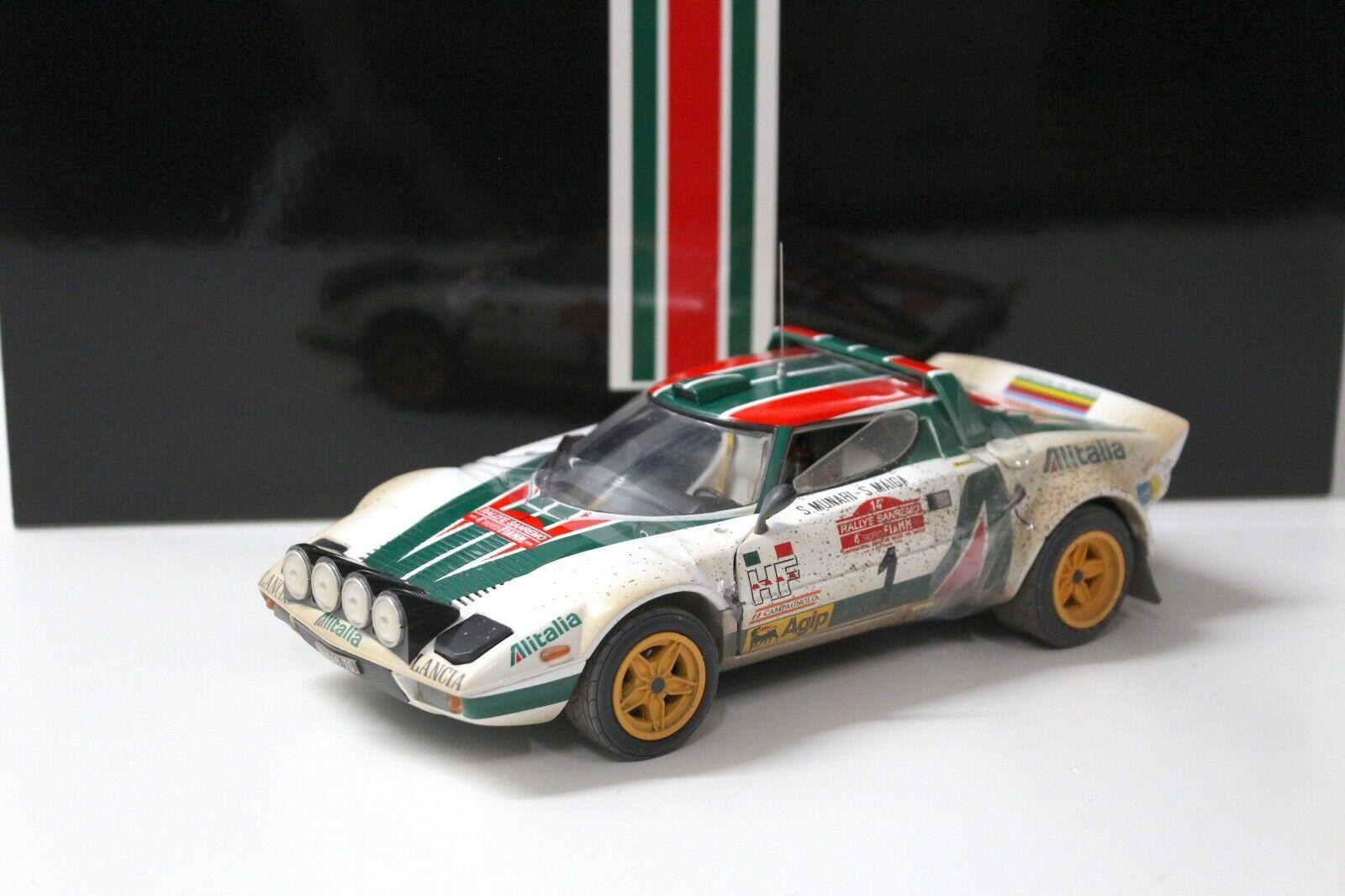 1:18 SunStar 1976 Lancia Stratos HF Rally Sanremo Muddy Version