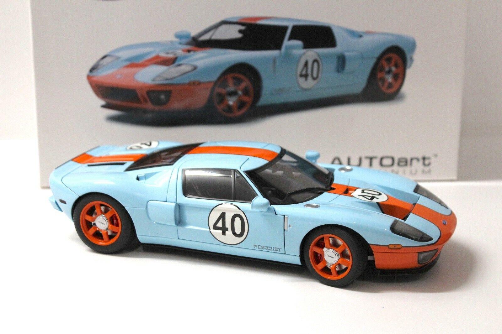 1:18 AUTOart Ford GT LM 2004 GULF LIVERY #40 blue